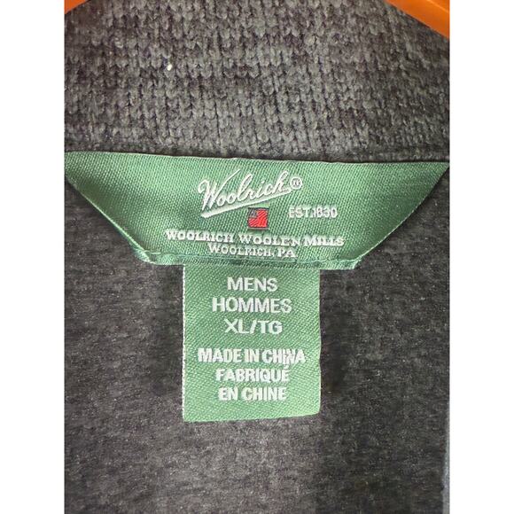 Woolrich Grindstone Fleece Woven Vest Gray Black Heather Outdoor Mens XL EUC - Picture 5 of 7